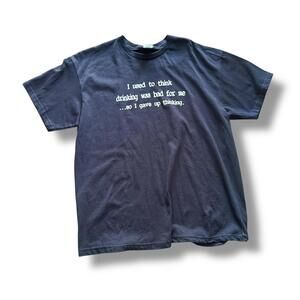 Vintage Black Drinking Humor Tee